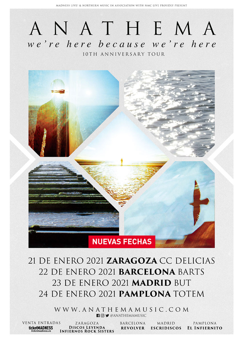 Las fechas de la gira de Anathema pasan a enero de 2021