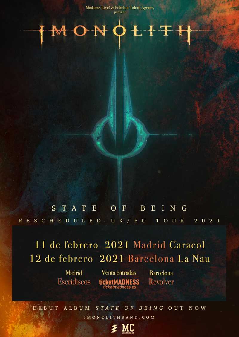 Confirmados conciertos de Imonolith en Madrid y Barcelona