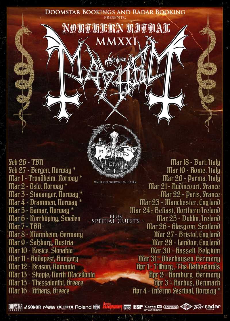 Nuevas fechas del Tour europeo de Mayhem con Mortiis