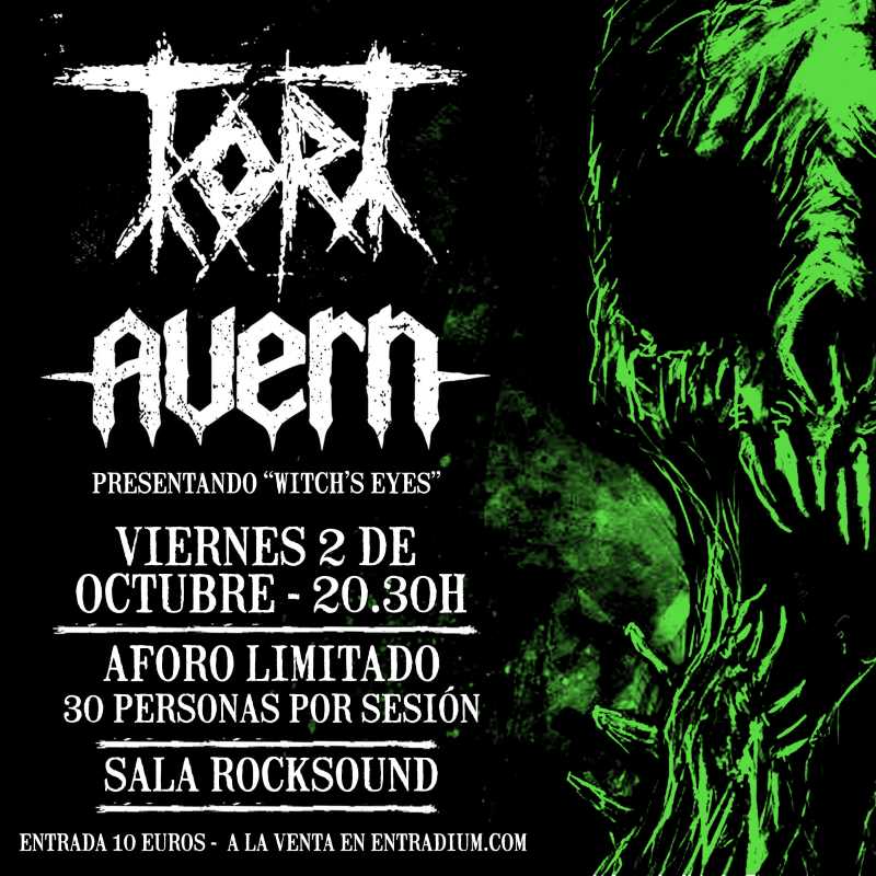 Concierto de Avern y Tort en Barcelona el 2 de octubre