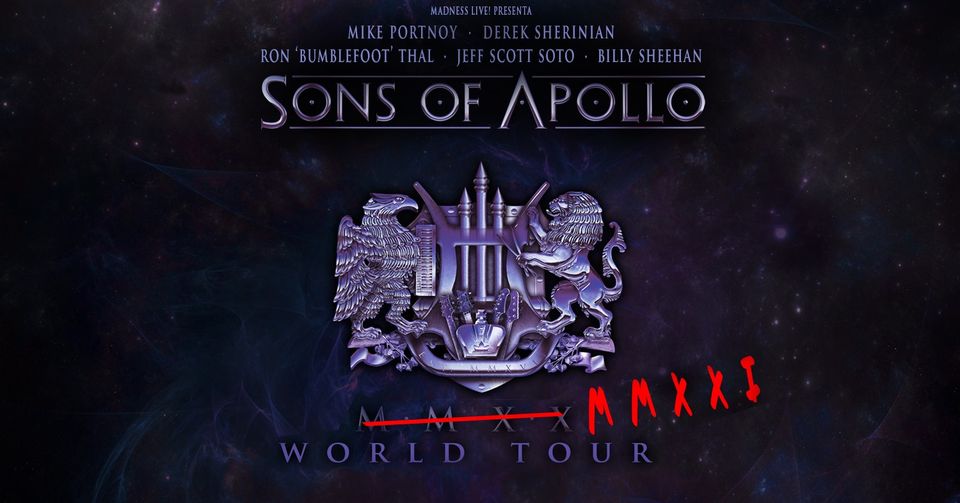 Fechas confirmadas de Sons Of Apollo en mayo de 2021
