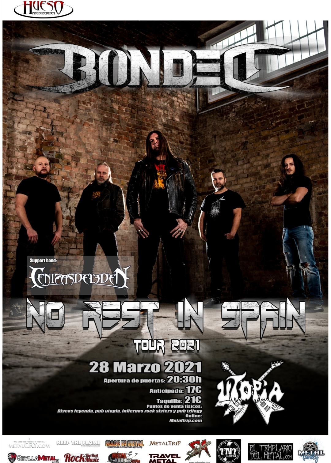 Concierto de Bonded en Zaragoza el domingo 28 de marzo de 2021