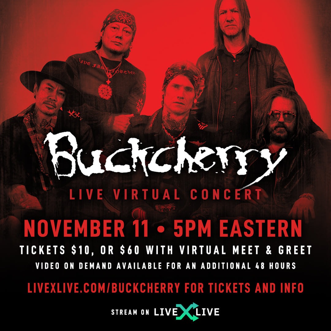Buckcherry anuncia show por streaming el 11 de noviembre