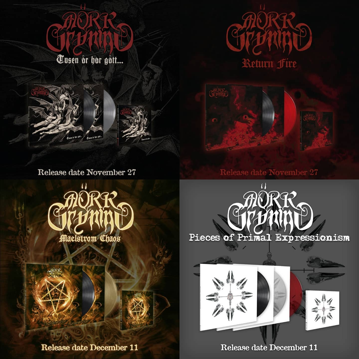 Mörk Gryning anuncian el lanzamiento de la reedición en vinilo de sus cuatro primeros discos