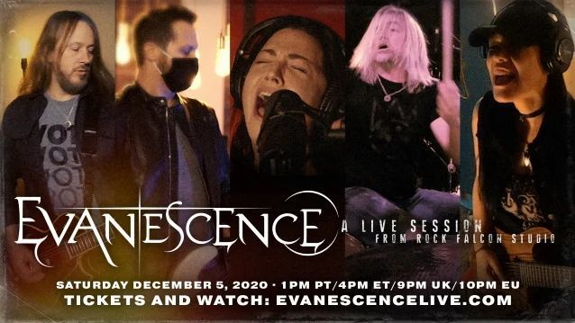 Evanescence nuncia un show live streaming  bajo el lema «A Live Session From Rock Falcon Studio»