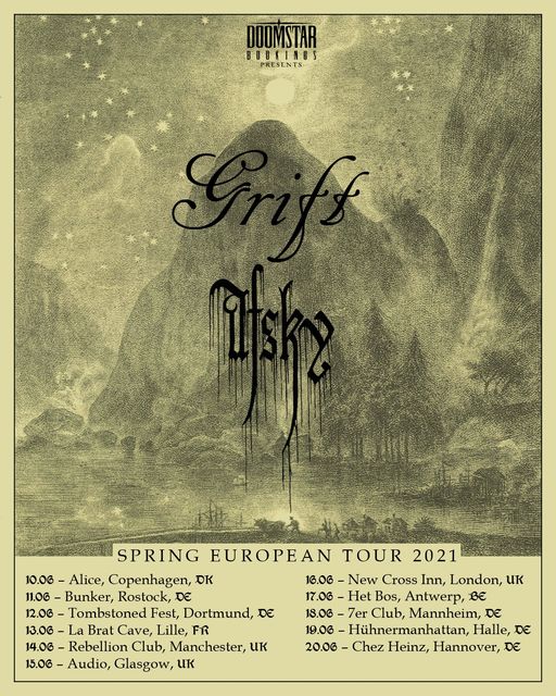 Fechas del tour europeo de la banda de Black Metal sueca Grift