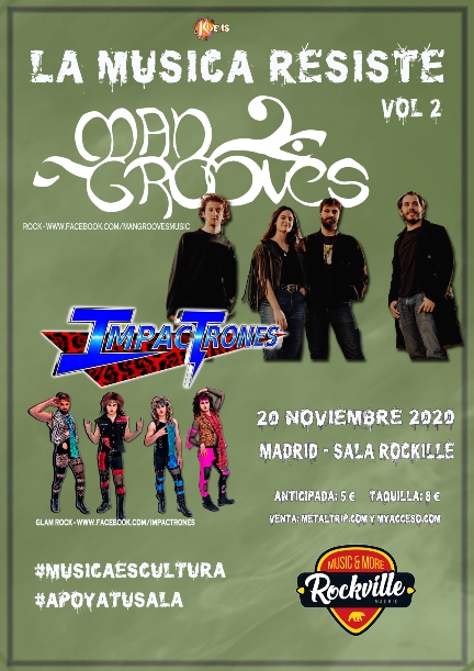 Concierto de Mangrooves e Impactrones el 20 de noviembre en Madrid