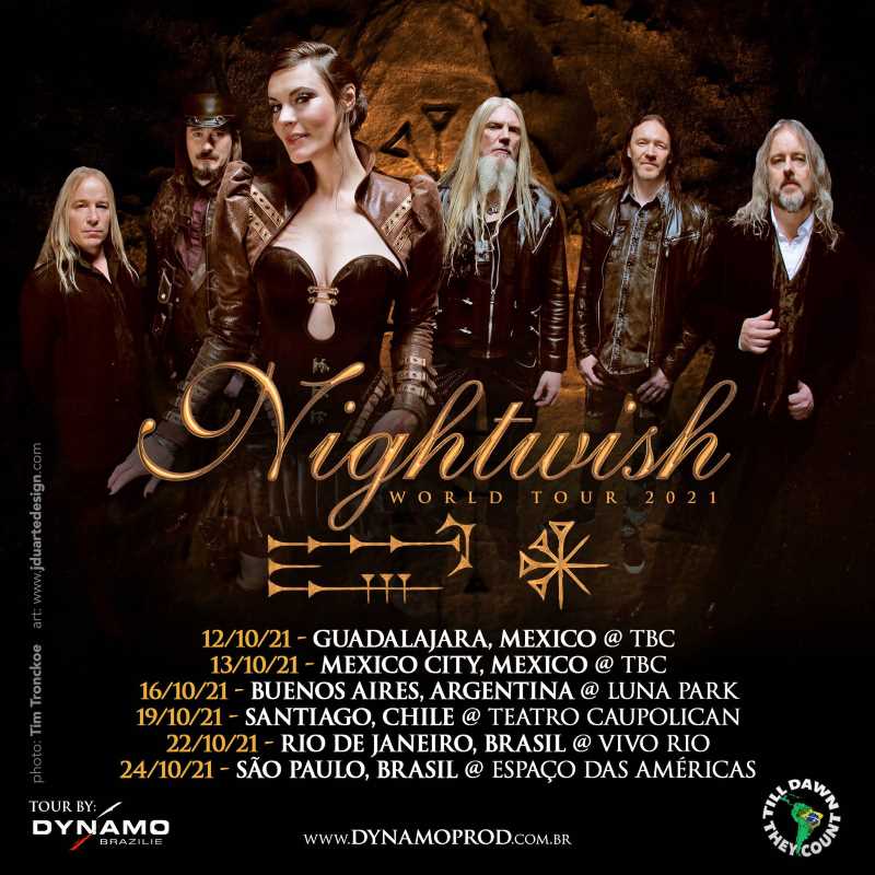 Fechas americanas de Nightwish para 2021