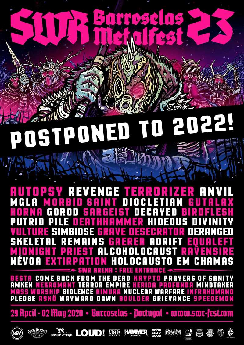 El SWR Barroselas Metalfest se aplaza a 2022
