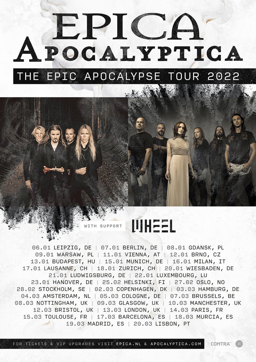 Nuevas fechas del «The Epic Apocalypse Tour» de Epica y Apocalyptica