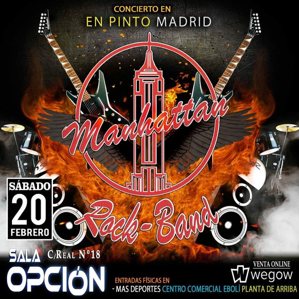 El 20 de febrero Manhattan Rock Band en Pinto (Madrid)