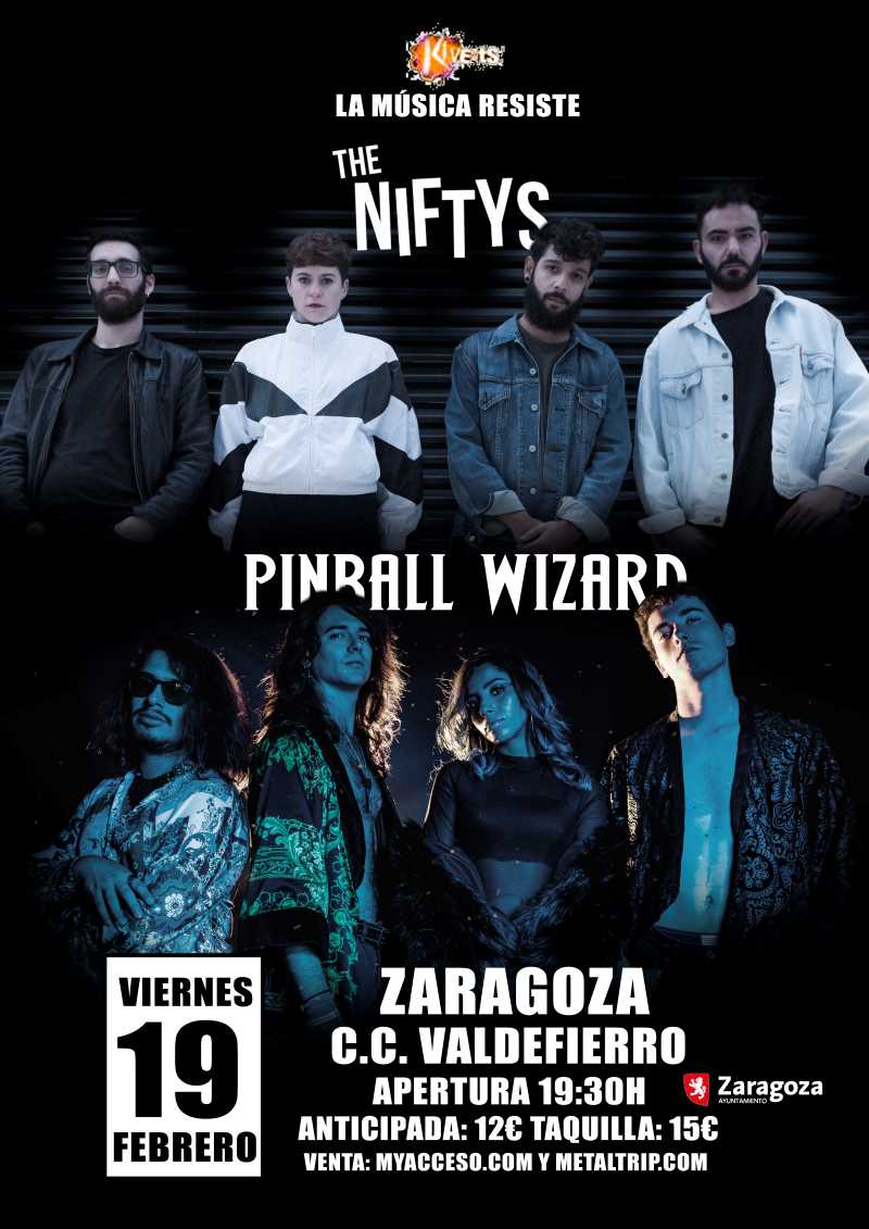 Fecha en Zaragoza de la Gira de Pinball Wizard con The Niftys
