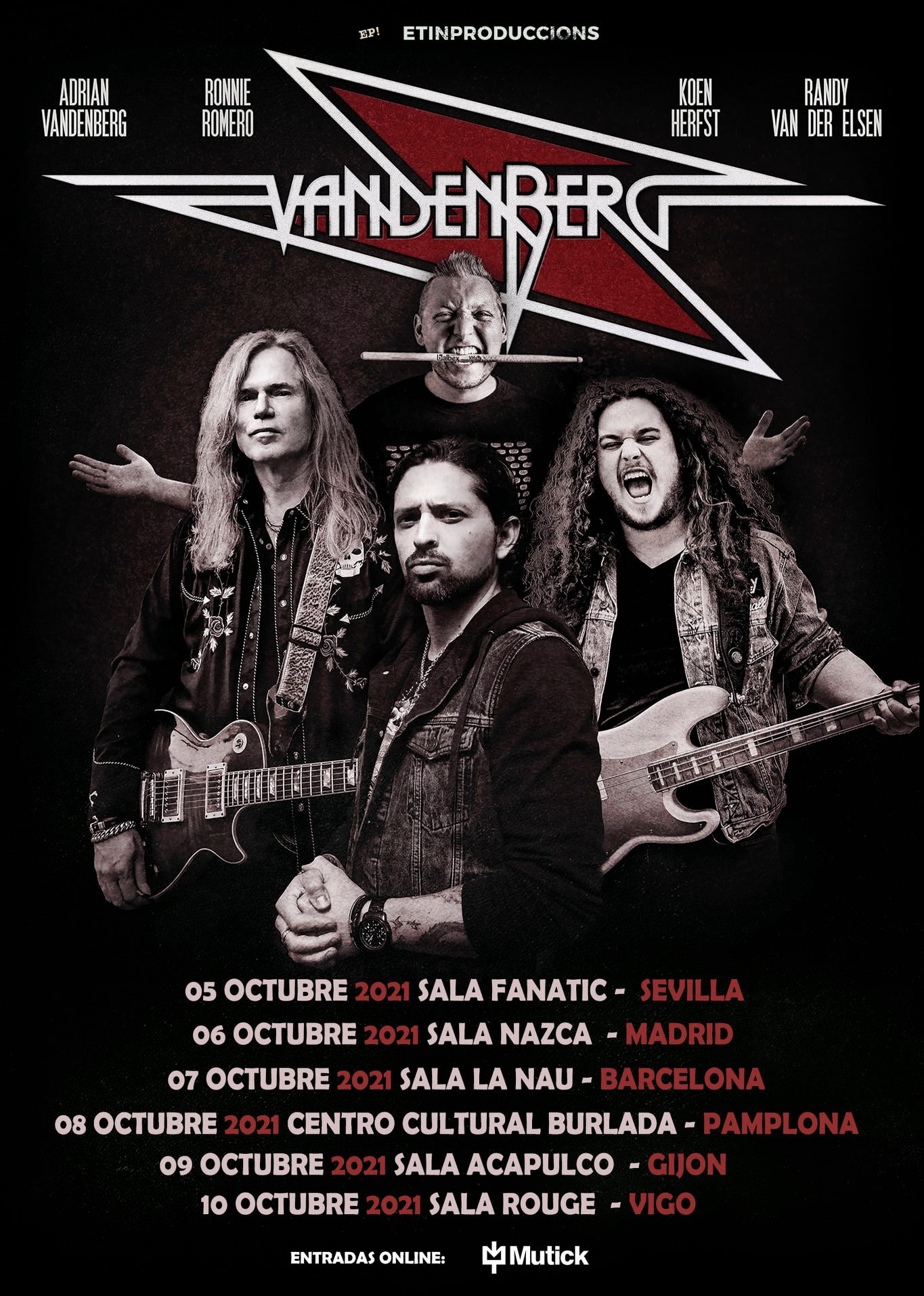 Confirmada la Gira de Vandenberg con Ronnie Romero en octubre de 2021