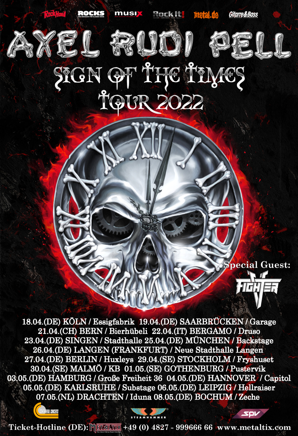 La parte de Axel Rudi Pell de la gira «Sign Of The Times» con Fighter V prevista para la primavera se pospone para el próximo año