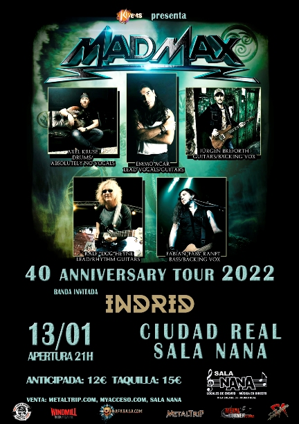 Mad Max arrancarán su Gira en Ciudad Real