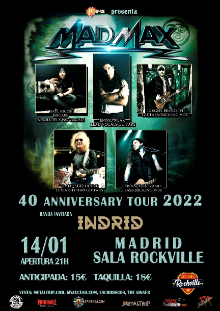 Concierto de Mad Max e Indrid en la Sala Rockville de Madrid