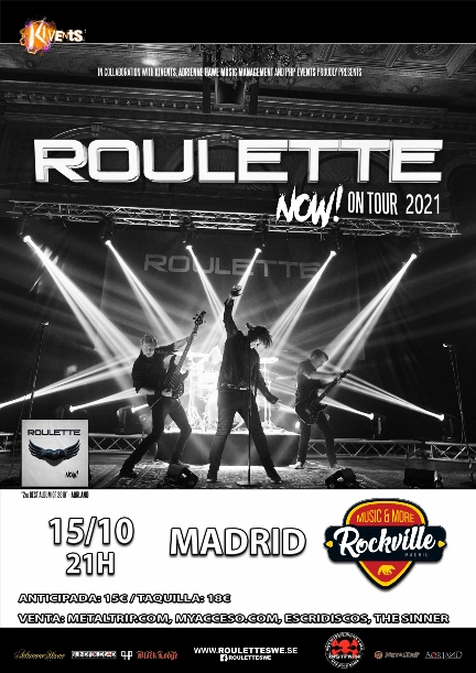 Concierto de Roulette en Madrid el viernes 15 de octubre