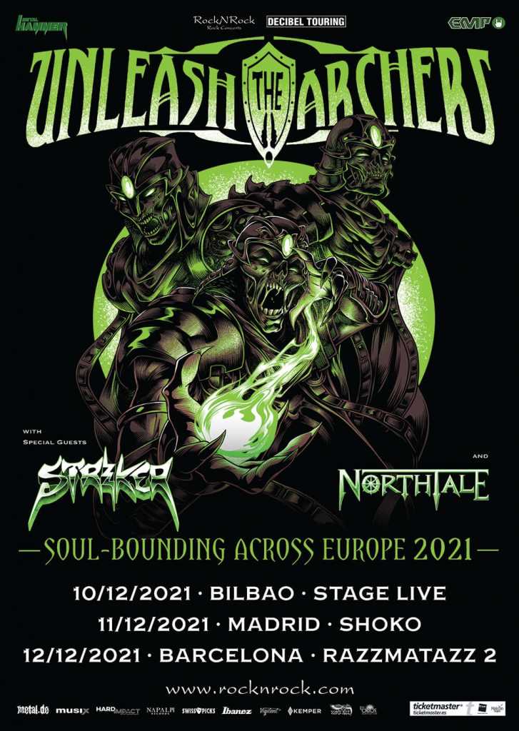 Confirmado el tour de Unleash The Archers con Striker para diciembre 2021