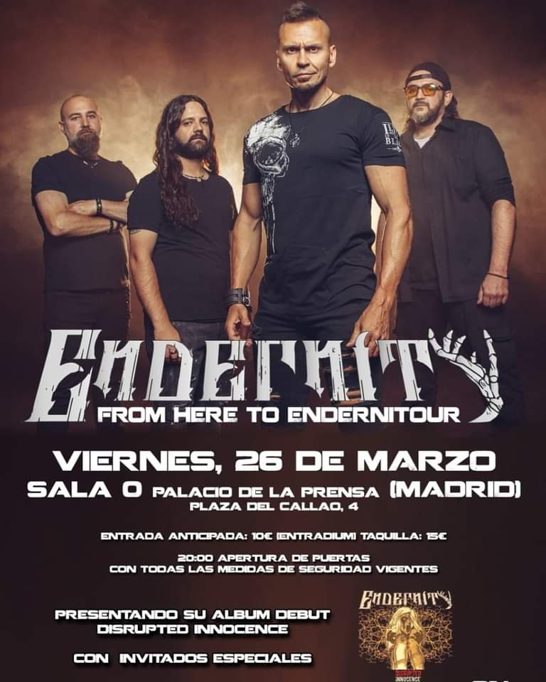 Concierto de Endernity en Madrid el 26 de marzo