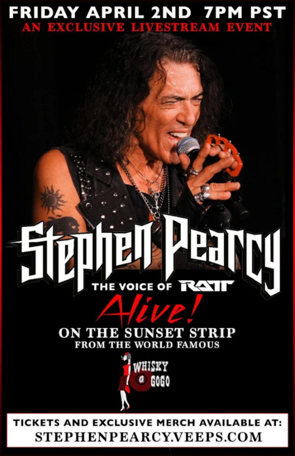 Concierto livestream de Stephen Pearcy el 2 de abril