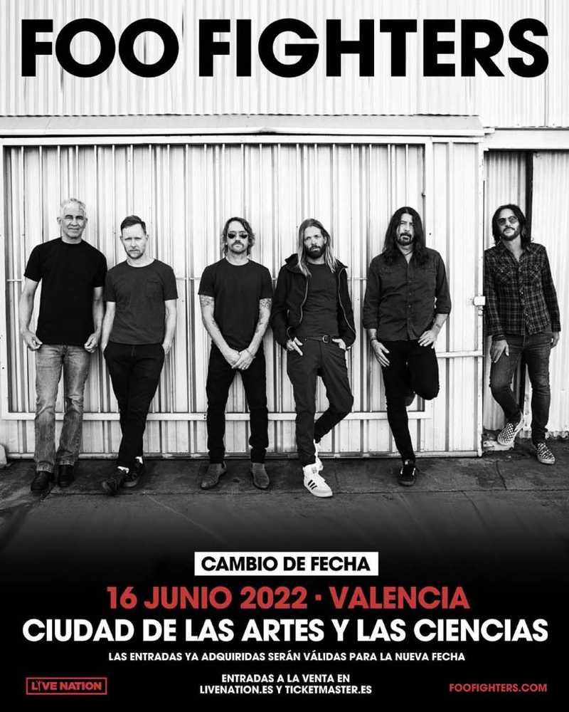 Nueva fecha para el concierto de Foo Fighters en Valencia