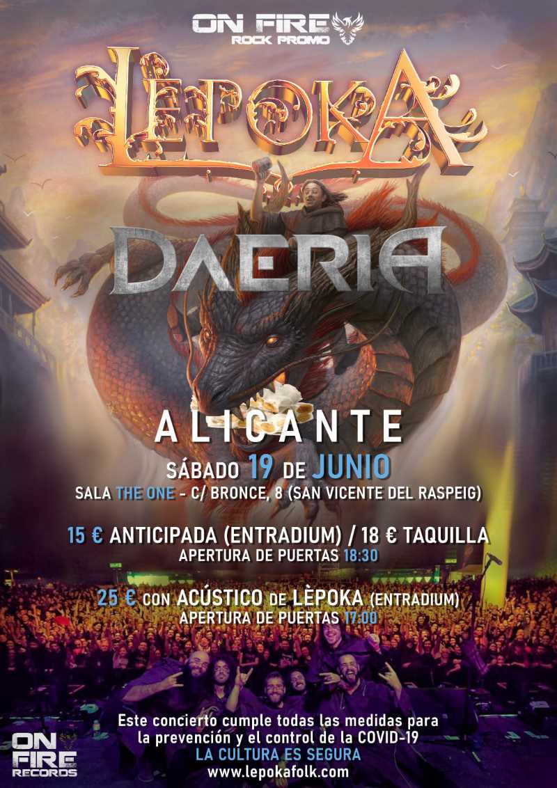Lèpoka y Daeria el 19 de junio en Alicante