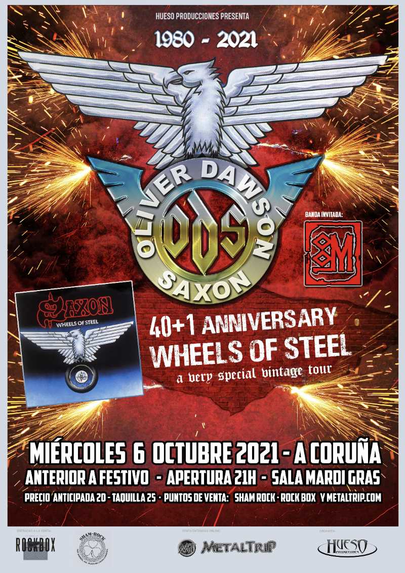 Oliver/Dawson Saxon en concierto en A Coruña el 6 de octubre 2021