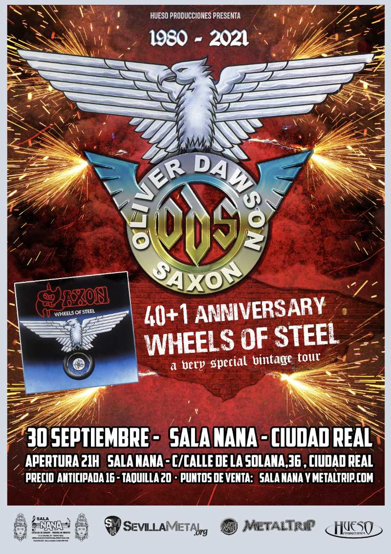 Oliver/Dawson Saxon empieza su gira en Ciudad Real el 30 de septiembre de 2021