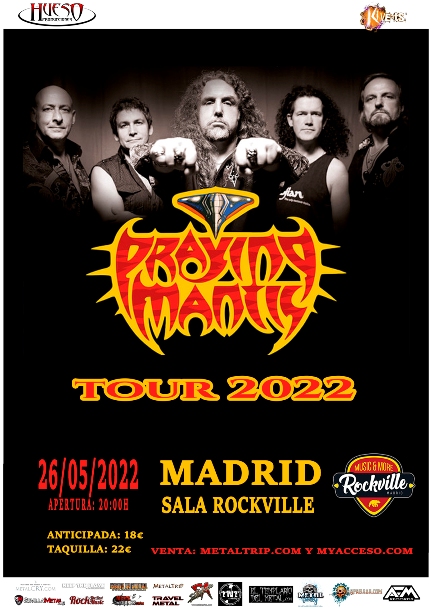 Concierto de Praying Mantis en Madrid dentro de su gira española