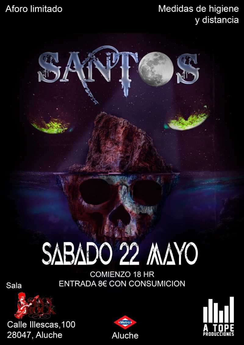 Santos vuelve en concierto el sábado 22 de mayo en Madrid
