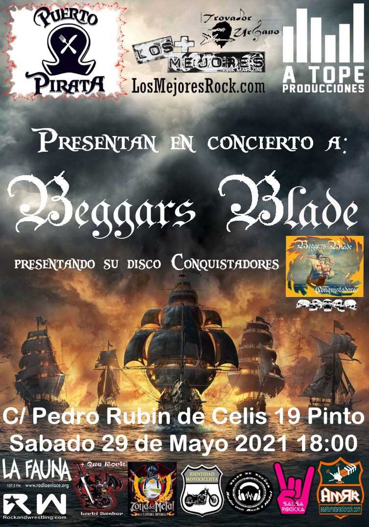 Beggar’s Blade se presenta en Pinto (Madrid) el 29 de mayo