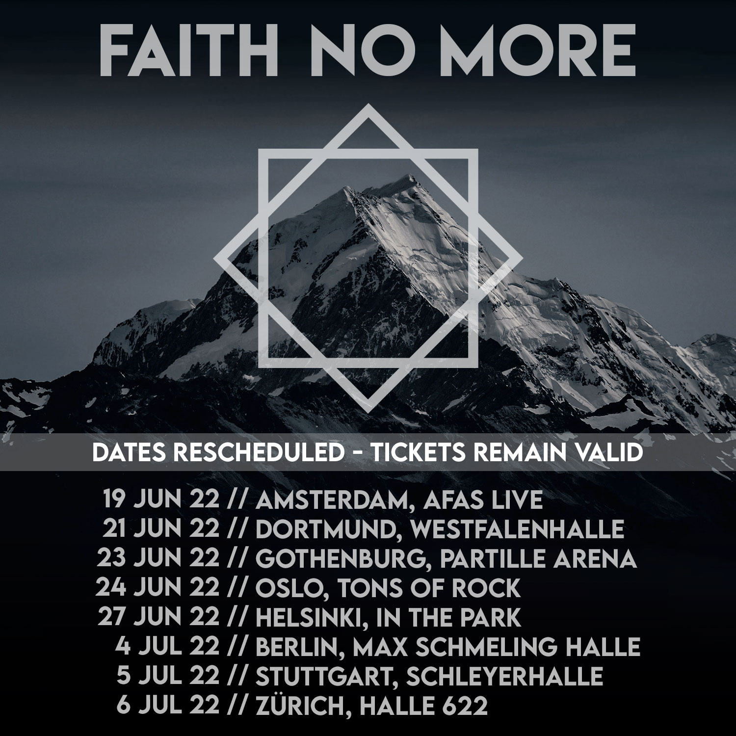 Nuevas fechas del tour europeo de Faith No More