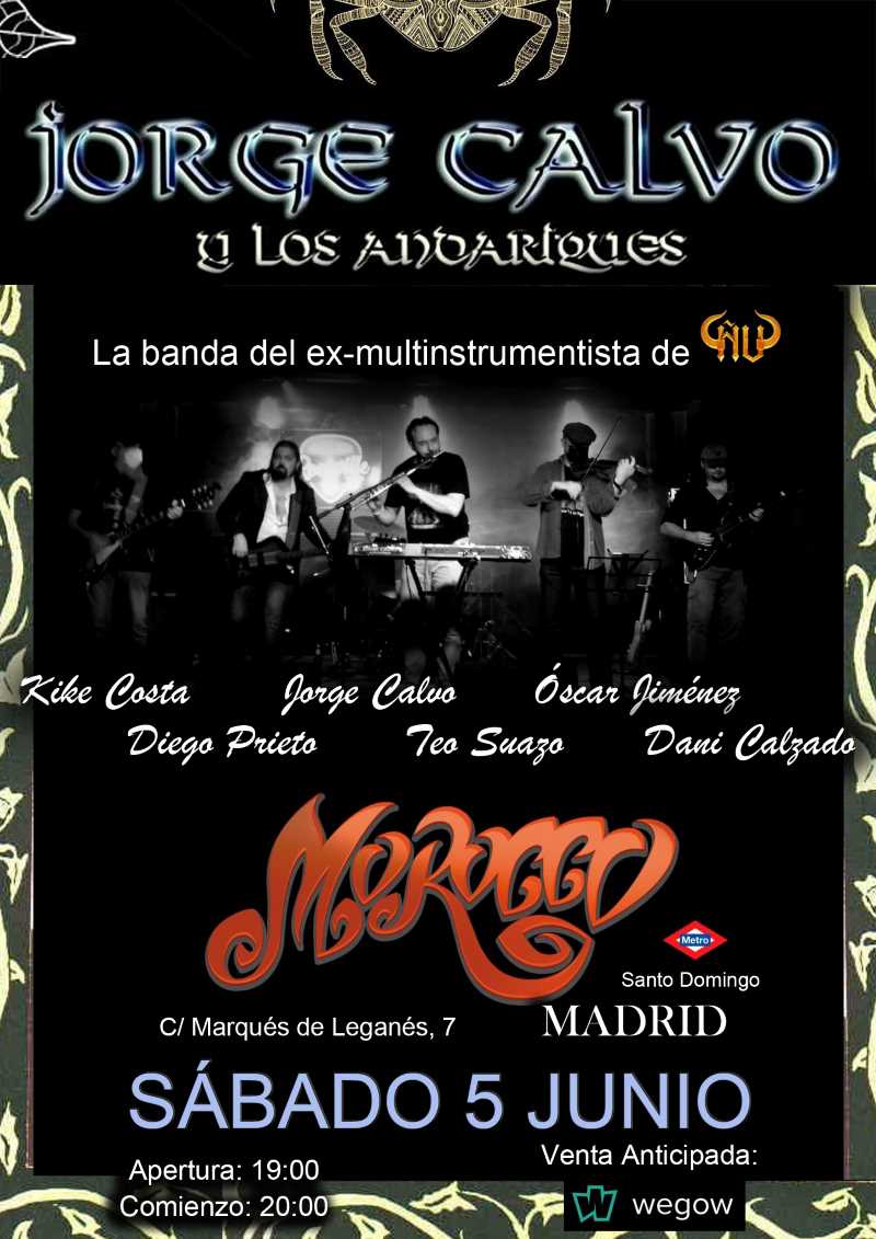 Jorge Calvo y los Andariques, nuevo concierto en Madrid