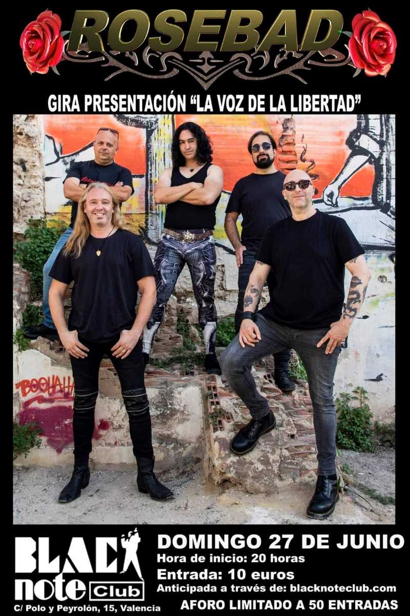 Rosebad anuncia concierto en Valencia el domingo 27 de junio