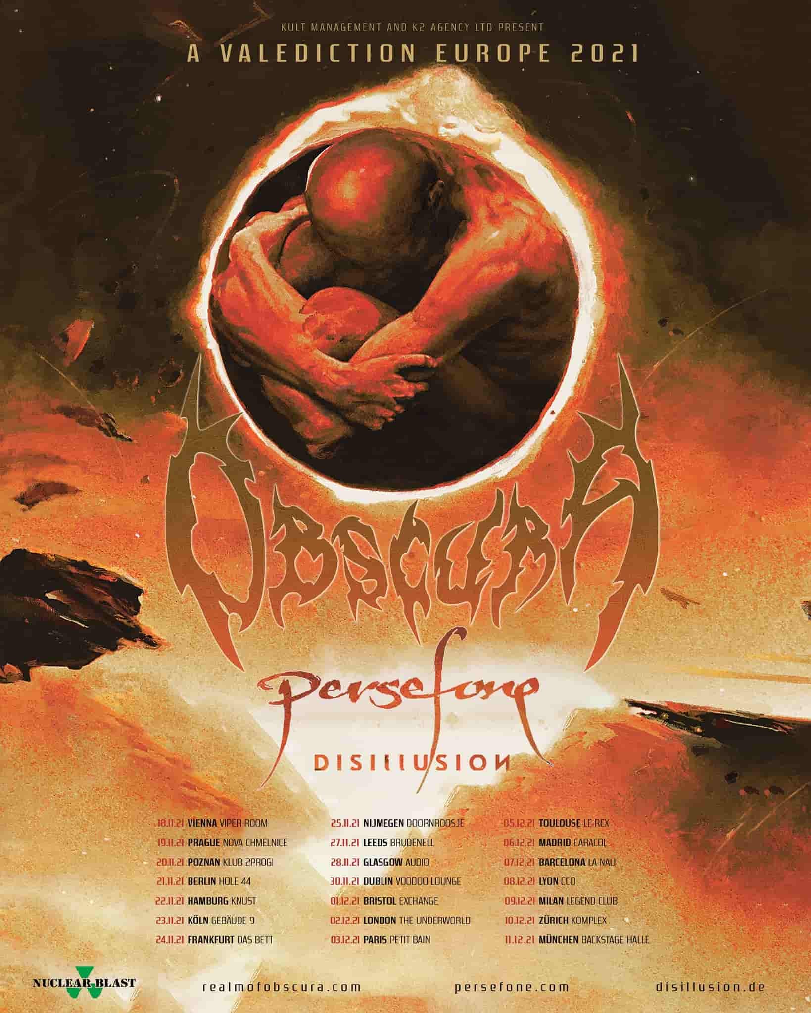 Fechas del  próximo tour europeo de Obscura