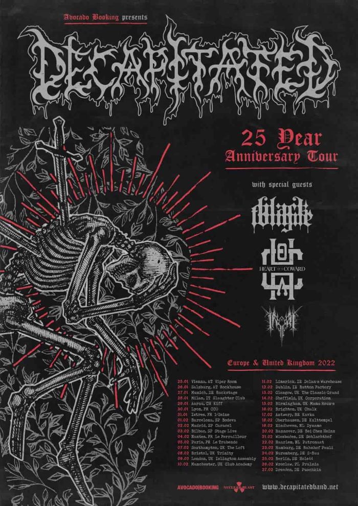 Fechas del tour europeo 2022 de Decapitated