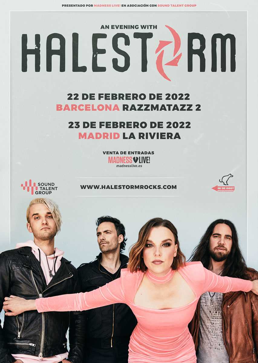 Conciertos de Halestorm en Madrid y Barcelona