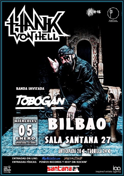 Primer concierto de la gira de Hank Von Hell en Bilbao