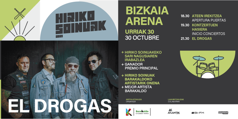 El Drogas encabeza el Hiriko Soinuak 2021