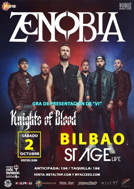 Primer concierto de la gira de Zenobia en Bilbao el 2 de octubre