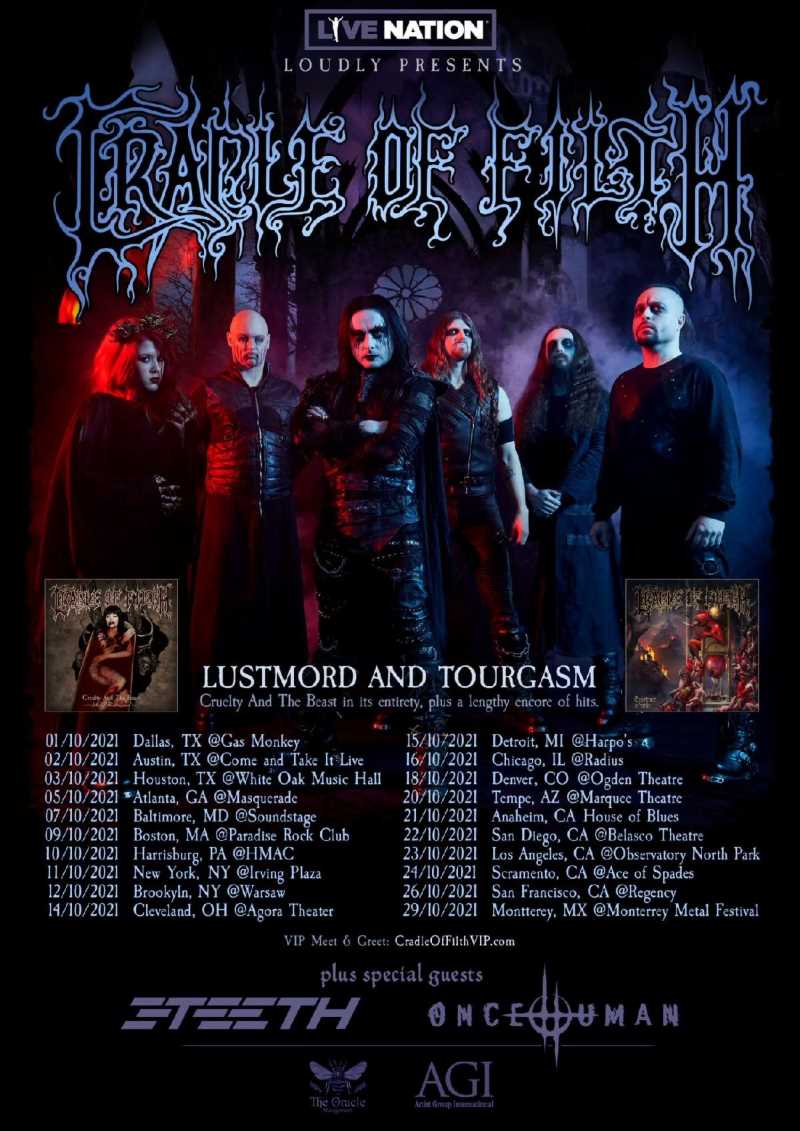 Gira norteamericana de Cradle Of Filth