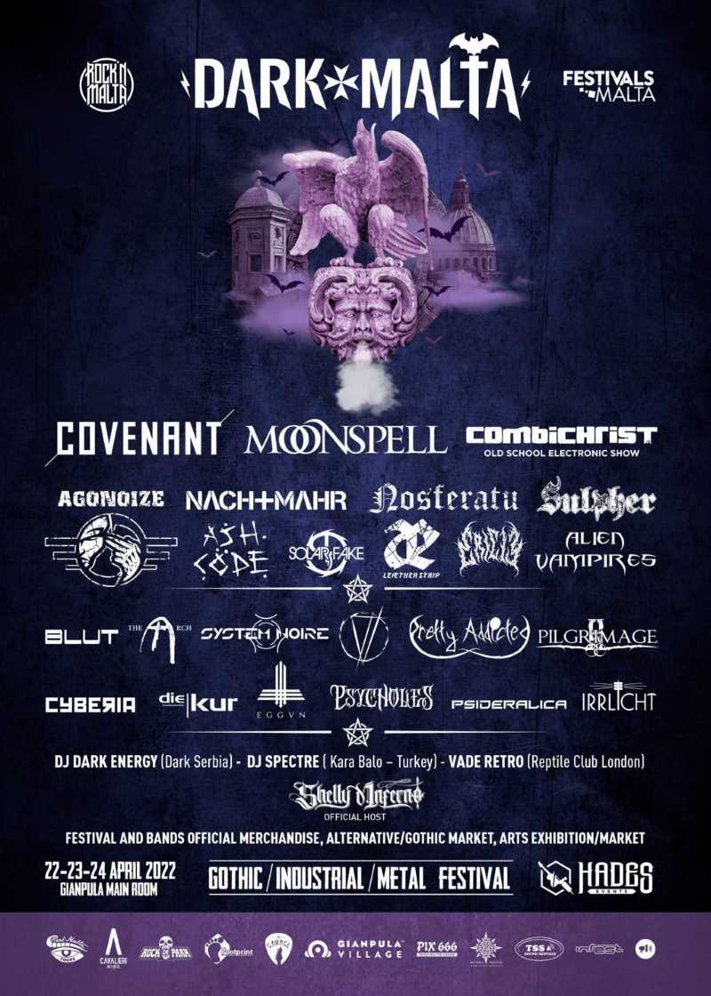 Cartel confirmado del Dark Malta Fest 2022