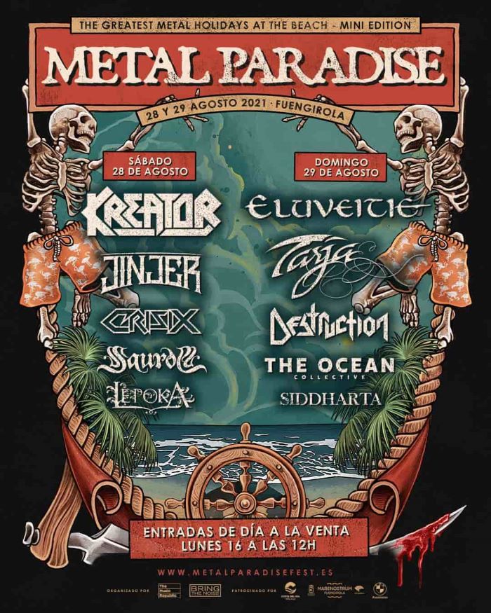 Venta de entradas por días y distribución de bandas del Metal Paradise Fest 2021