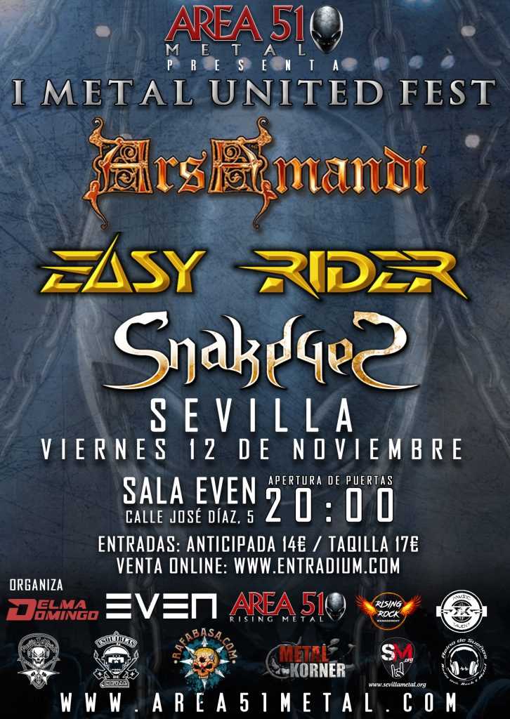 Cartel del I Metal United Fest en Sevilla
