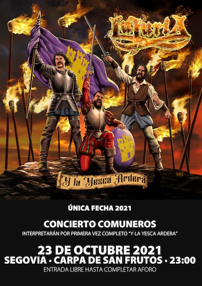 Único concierto de Lujuria en 2021 este sábado en Segovia