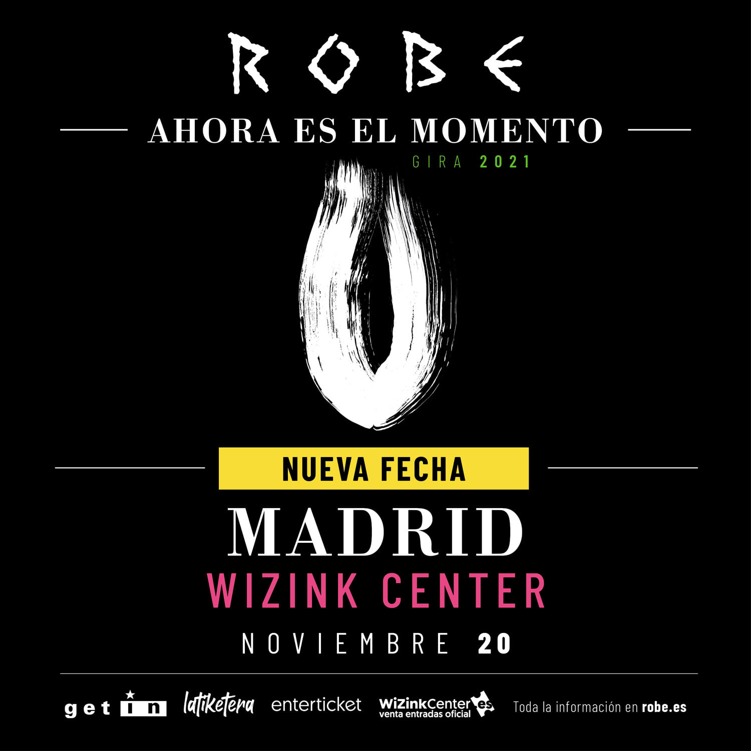 El Próximo 20 de noviembre  Robe en el Wizink Center de Madrid