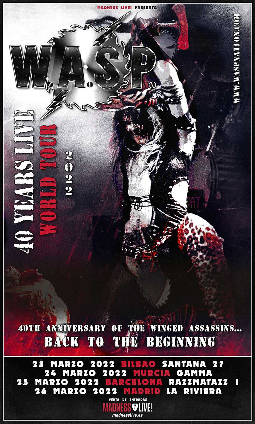 Anuncio del tour de W.A.S.P. «40 Years Live World Tour 2022»