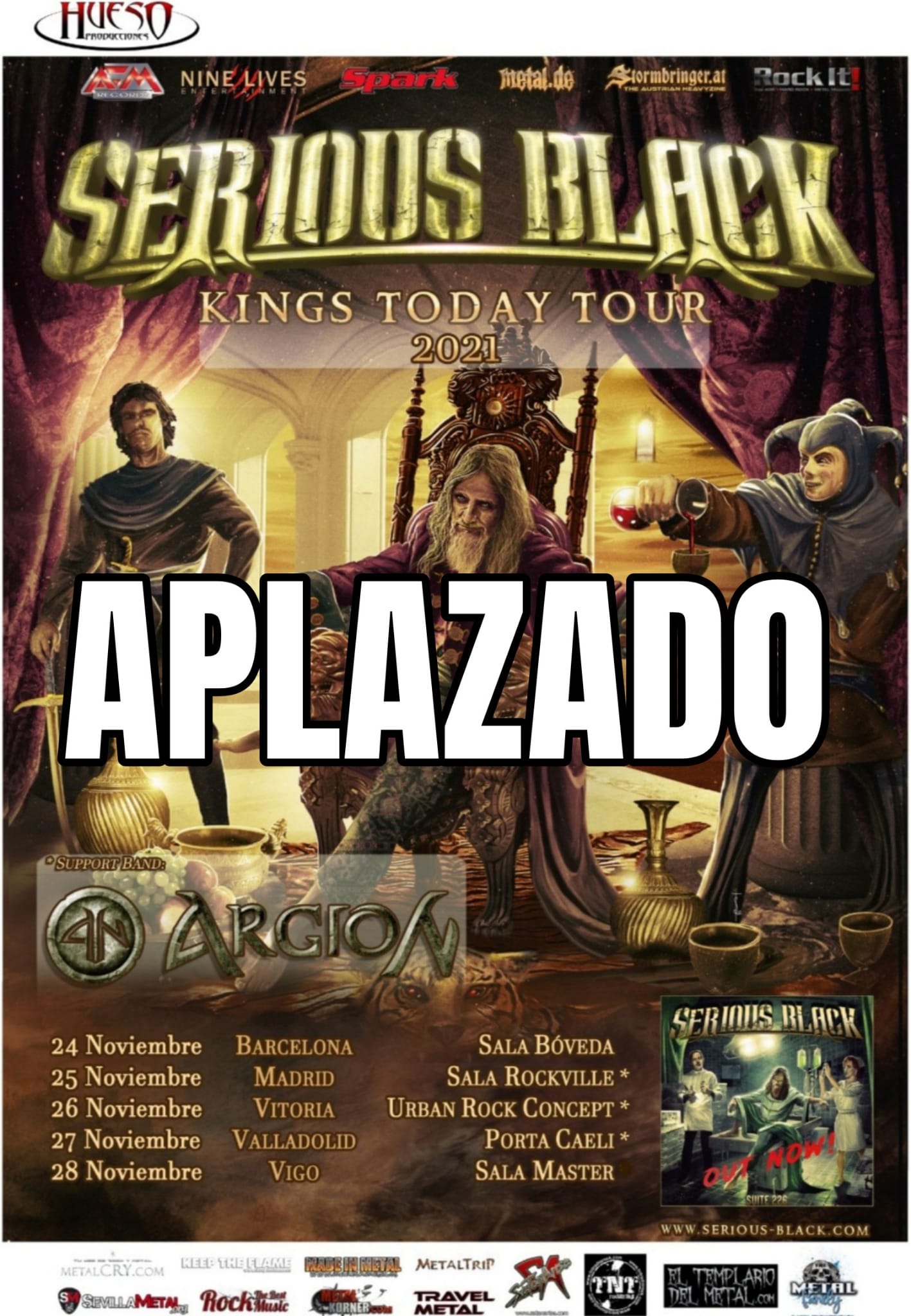 Cancelada la gira española de Serious Black