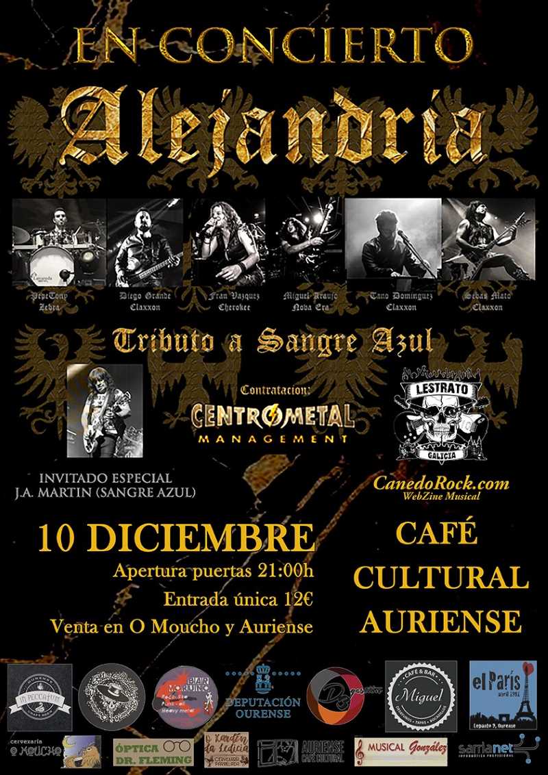 Alejandría, tributo de Sangre Azul, concierto en Ourense