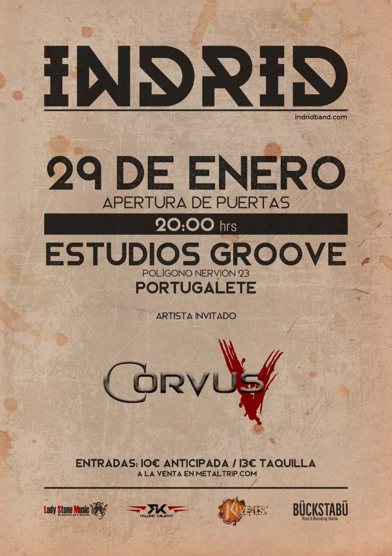 Indrid se presenta en Groove Estudios de Portugalete junto con Corvus V